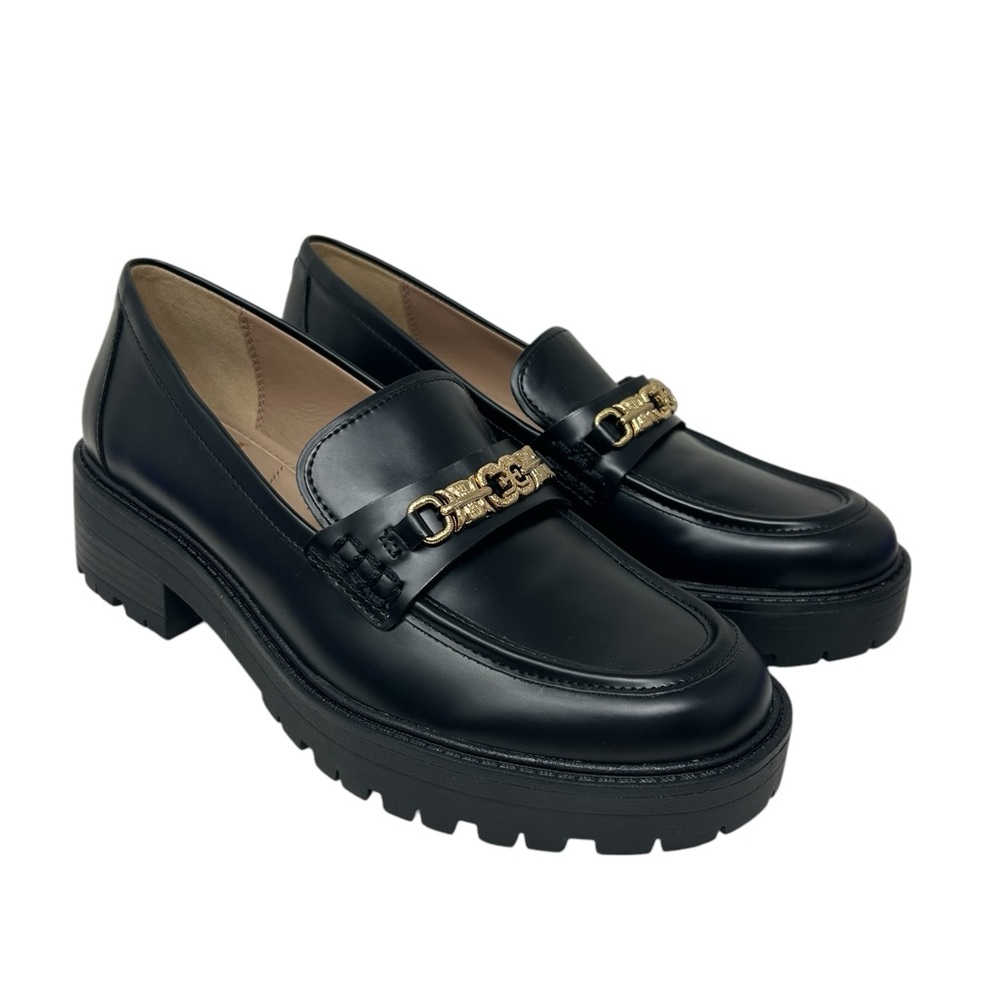 Sam Edelman TEO Black Lug Sole Slight Platform Loafer